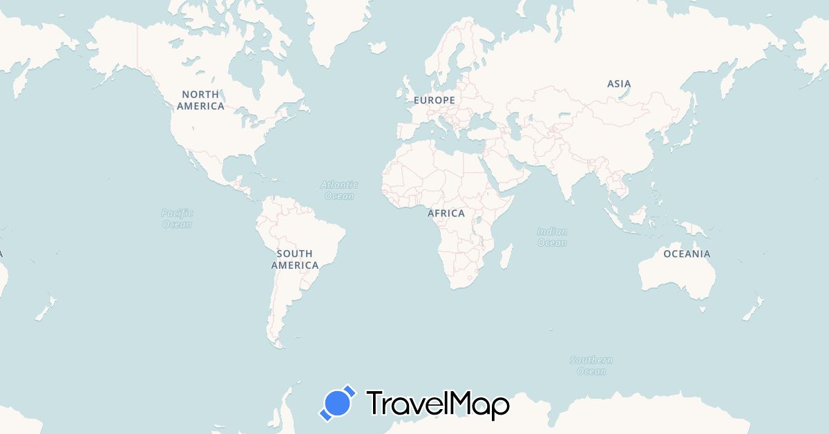 TravelMap itinerary: driving, bus, plane in China, United Kingdom, Philippines, Singapore, United States, South Africa (Africa, Asia, Europe, North America)